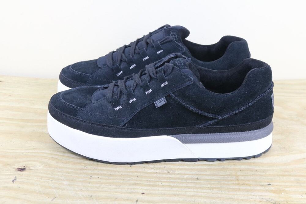 New Ugg Sneakers Mens 13 Black Suede Goldencush Platform Shoes